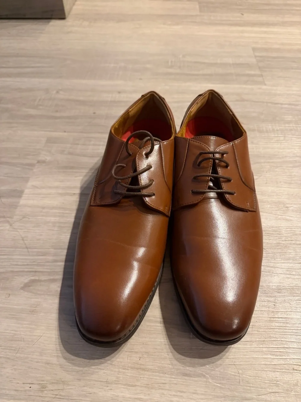 Stacy Adams Tan Leather Derby Shoes